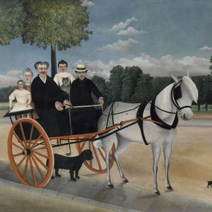 Henri Rousseau - Father Junier’s Carriole 1908 Museum Quality Rolled Oil Painting Reproduction (D4560)