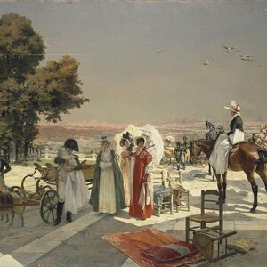 Francois Flameng - Reception at Compiegne 1894-96 Museum Quality Rolled Oil Painting Reproduction (D4560)