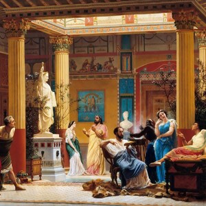 Gustave Boulanger - Rehearsal of The Flute Player and The Wife of Diomedes - Museum Quality Rolled Oil Painting Reproduction (D4060)