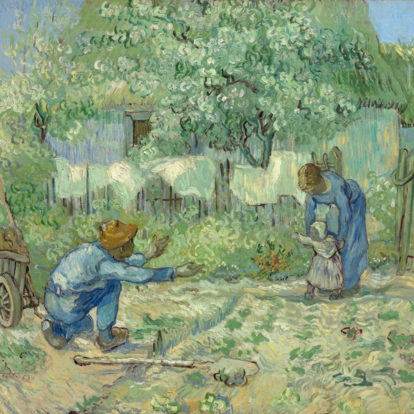 Vincent van Gogh - Erste Schritte 1889 Museum Qualität Ölgemälde Reproduktion (D5060)