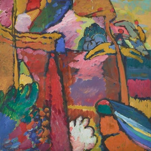 Kandinsky Study for Improvisation (1910) Hand Painted Rolled Oil Painting Museum Quality Reproduction (D50)