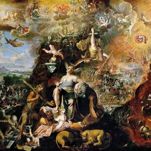 Joseph Heintz the Younger - Allegory of the Apocalypse 1674 Museum Quality Rolled Oil Painting Reproduction (D5060)
