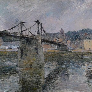 Gustave Loiseau, Pont d’Elbeuf, c1911, Museum Quality Rolled Oil Painting Reproduction (D4060)