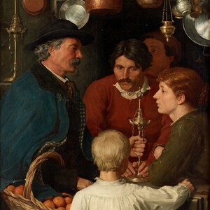 Henry Scott Tuke - At the Metal Merchant (1888) Museum Quality Rolled Oil Painting Reproduction (D6045)