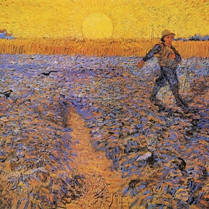 Vincent van Gogh - The Sower 1888 Museum Quality Rolled Oil Painting Reproduction (D5060)
