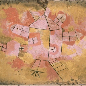 Paul Klee - Revolving House (1921) Museum Quality Rolled Oil Painting Reproduction (D4060)