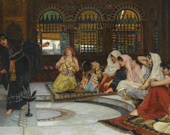 John William Waterhouse - Consulting the Oracle 1884 Museum Quality Oil Painting Reproduction (D3560)