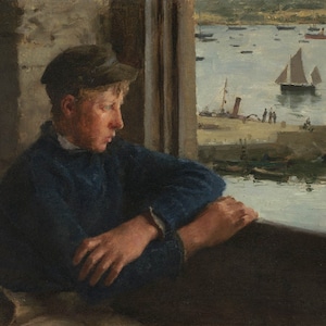 Henry Scott Tuke - The Look Out 1886 Museum Quality Rolled Oil Painting Reproduction (D4560)