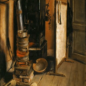 Eugène Delacroix (1798 - 1863) - Corner Shop, the Stove, ręcznie malowana reprodukcja obrazu olejnego w jakości muzealnej (D6050)