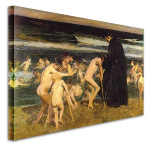 Joaquin Sorolla y Bastida - Smutny spadek 1899 Muzeum Jakości Reprodukcja obrazu olejnego na płótnie (D4560)