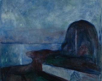 エドヴァルド・ムンク 「星月夜」 複製画 il_340x270.1785611558_4v6o.jpg