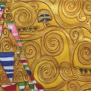 Gustav Klimt Lebensbaum Handgemalt Gold Struktur Ölgemälde Museum Qualitäts reproduktion D4060 Bild 4