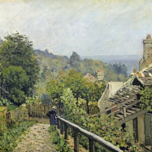 Alfred Sisley - Louveciennes, or The Heights at Marly 1873 Museum Quality Rolled Oil Painting Reproduction (D5060)