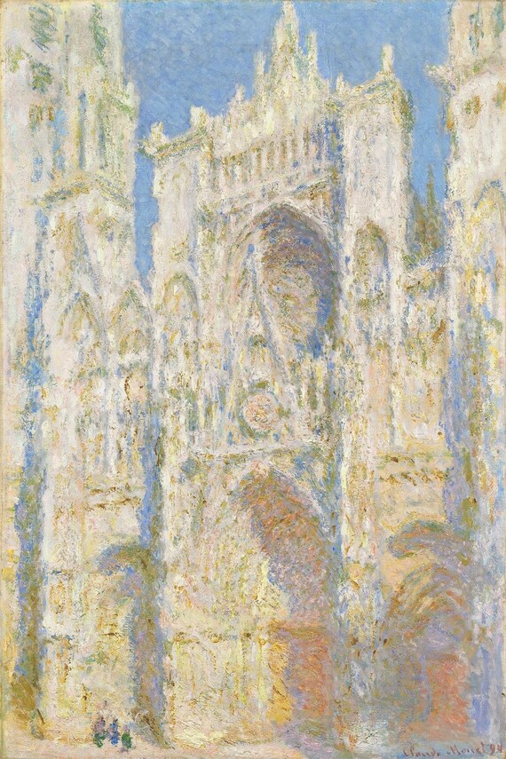 Claude Monet - Portal of Rouen Cathedral, West Facade Sunlight