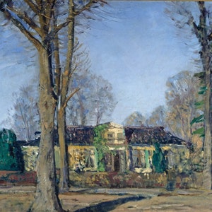 Ulrich Hubner (1872 - 1932) - Country House in Travemünde, Museum Quality Rolled Oil Painting Reproduction (D5060)