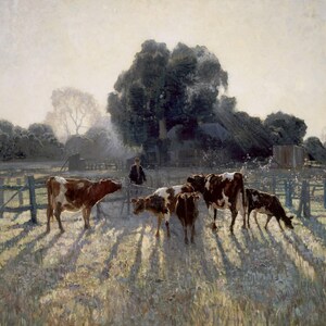Elioth Gruner - Spring Frost 1919 Museum Quality Rolled Oil Painting Reproduction (D4560)