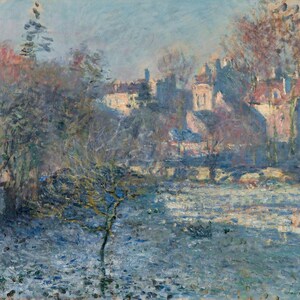 Claude Monet - Frost 1875 Museum Quality Rolled Oil Painting Reproduction (D5060)