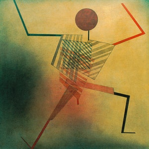 Paul Klee : The Jumper (1930) Hand Painted Museum Quality Rolled Oil Painting Reproduction (D5060)