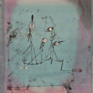 Paul Klee : Twittering Machine (1922) Museum Quality Rolled Oil Painting Reproduction (D6045)