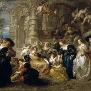 Peter Paul Rubens - The Garden of Love (c1633) Museum Quality Rolled Oil Painting Reproduction (D4060)