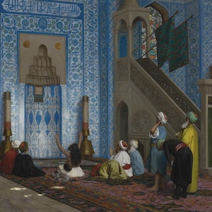Jean-Leon Gerome (1824-1904) - Rustem Pasha Mosque, Istanbul, Museum Quality Rolled Oil Painting Reproduction (D4560)