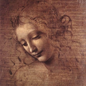 Leonardo Da Vinci La Scapigliata Head Of A Young Woman With Tousled Hair Rolled Oil Painting Museum Quality Reproduction (D50)