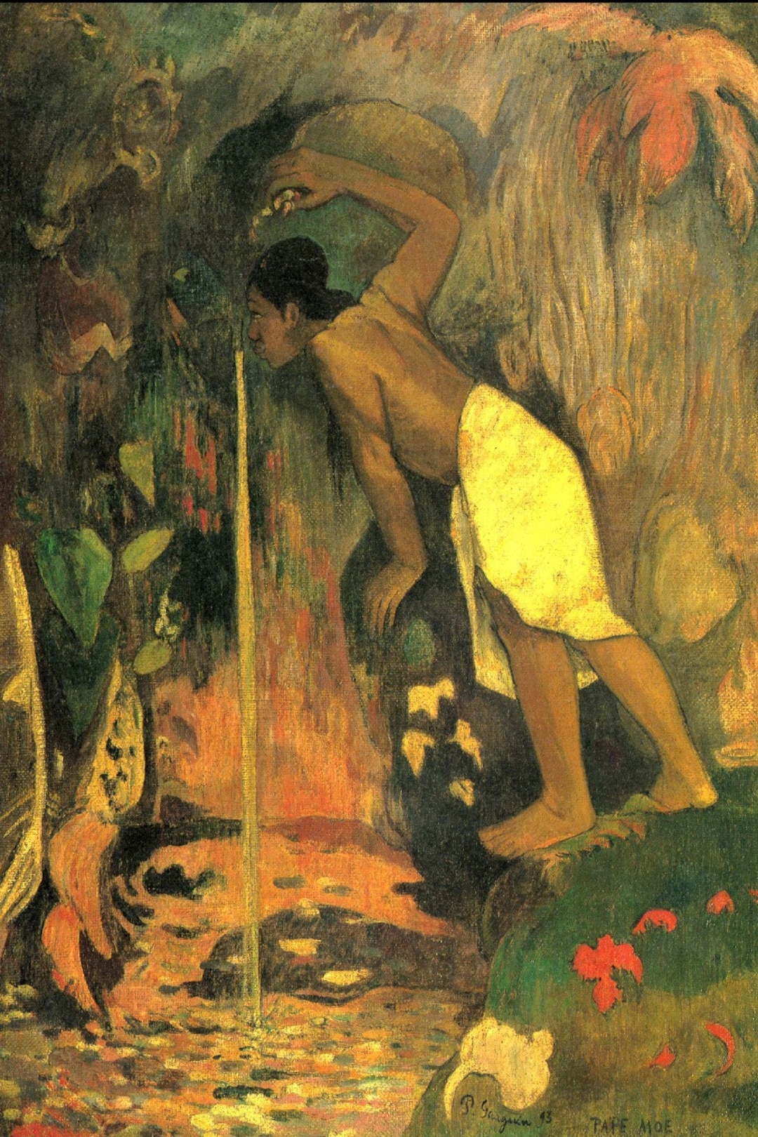 ポール・ゴーギャン：神秘的な水（1893）美術館品質のロールド油絵複製