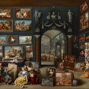 Willem van Haecht - Apelles Painting Campaspe (c1630) Museum Quality Rolled Oil Painting Reproduction (D4060)
