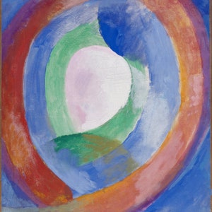 Robert Delaunay : Formes Circulaires; Lune No. 1 (1913) Museum Quality Rolled Oil Painting Reproduction (D6050)
