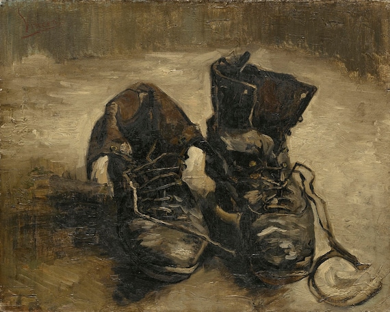 フィンセント・ファン・ゴッホ - 靴 1886 美術館品質のロールド フィンセント・ファン・ゴッホ - 靴 1886 美術館品質のロールド
