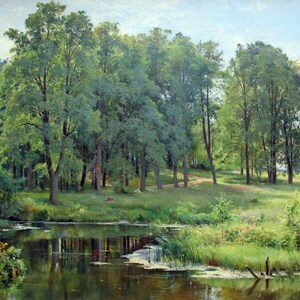 Ivan Shishkin - In the Park 1897 Museum Quality Rolled Oil Painting Reproduction (D4560)