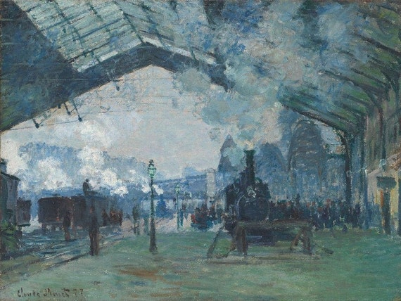 クロード・モネ、ノルマンディー列車の到着、サン・ラザール駅、1877年