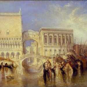 Joseph Mallord William Turner - Venice, the Bridge of Sighs (1840) Museum Quality Rolled Oil Painting Reproduction (D4060)