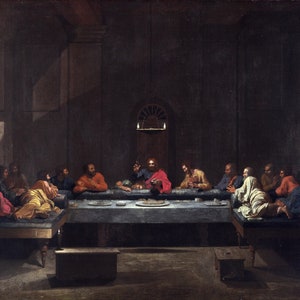 Nicolas Poussin - The Eucharist 1647 Museum Quality Rolled Oil Painting Reproduction (D5060)