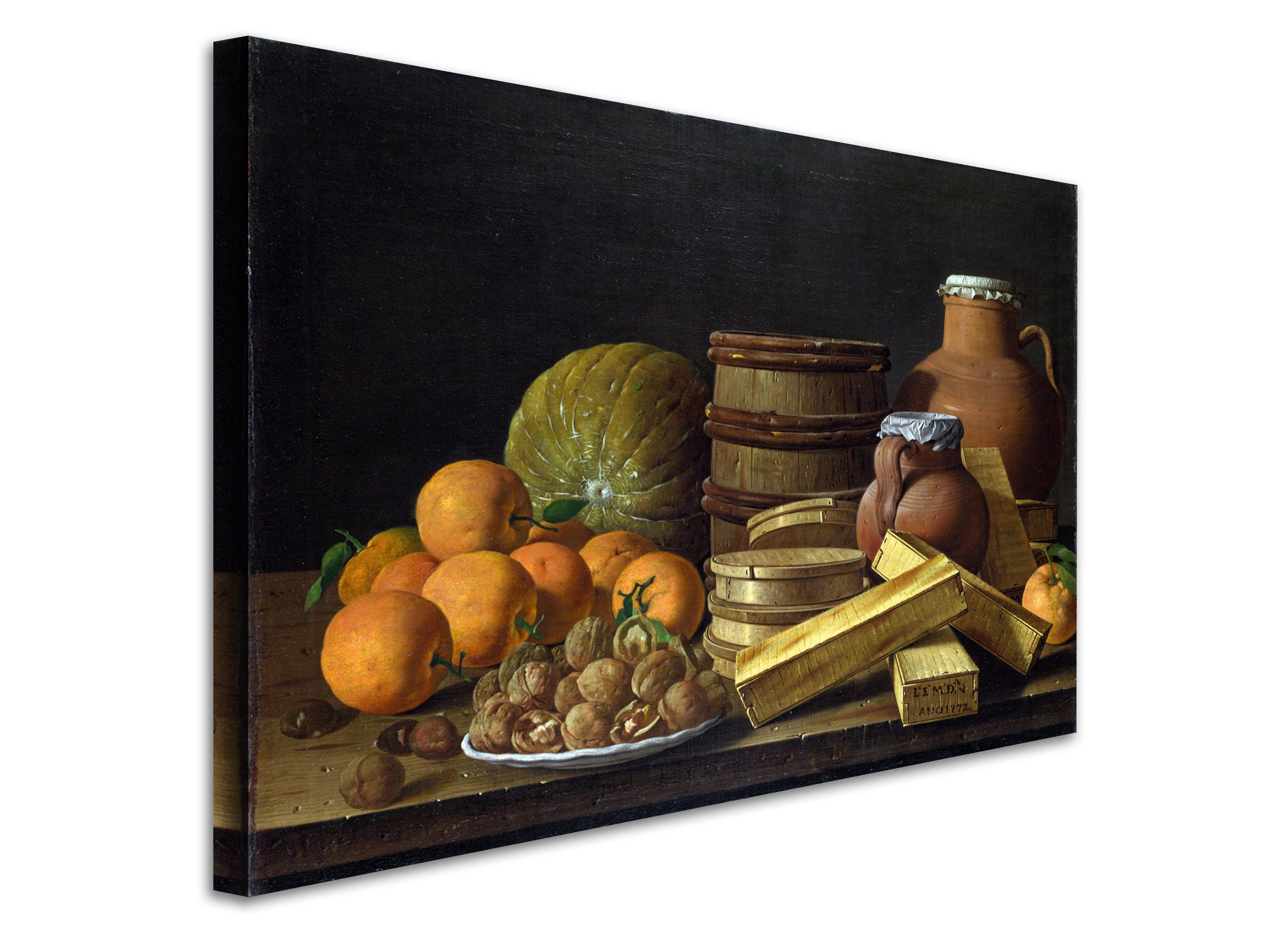 ルイス・メレンデス - オレンジとクルミのある静物画 1772年 美術館