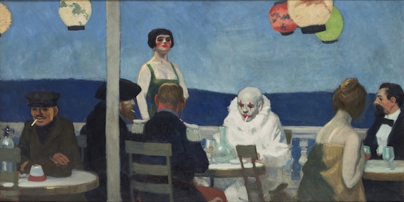 エドワード・ホッパー - ソワール・ブルー 1914年 美術館品質の