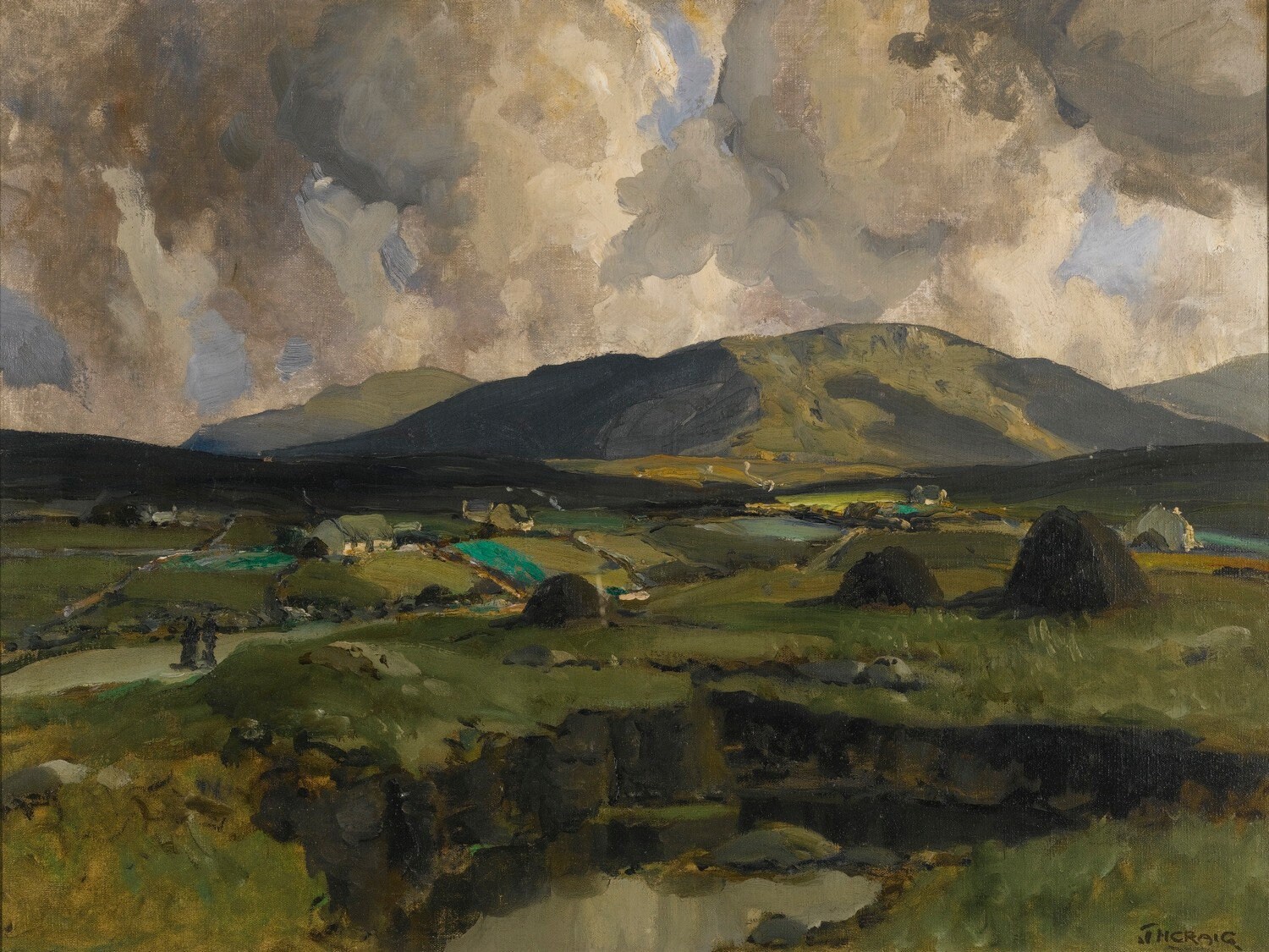 James Humbert Craig (1877 - 1944) - Doocherry Road, County Donegal, Museum Quality Rolled Oil Painting Reproduction (D4560)