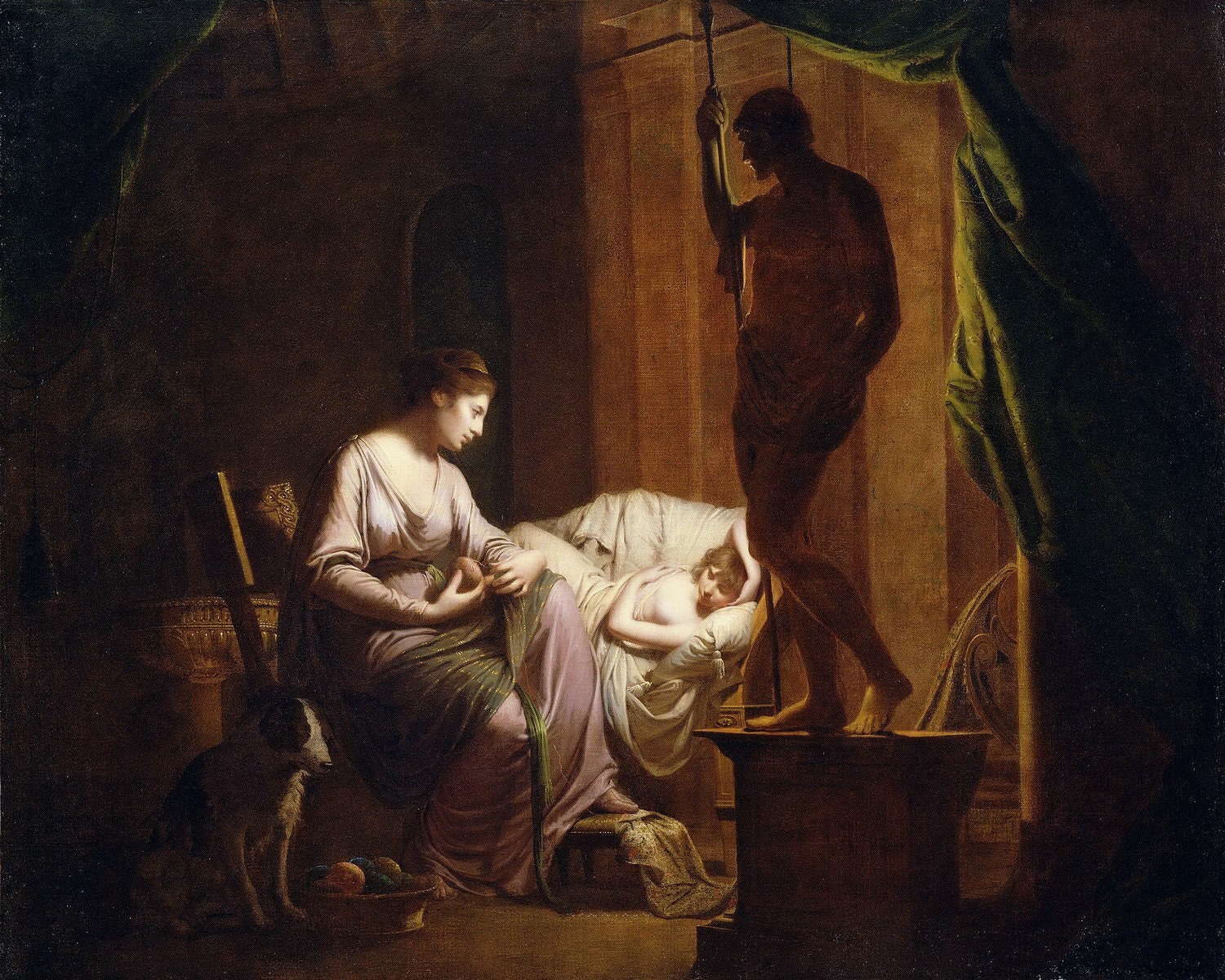 Joseph Wright of Derby - Penelope Unraveling Her Web 1783