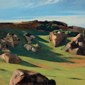 Edward Hopper - Cape Ann Granite (1928) - Rolled Oil Painting Museum Quality Reproduction (D4060)