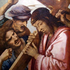 Leonardo Da Vinci Christ Carrying the Cross Rolled Oil Painting Museum Quality Reproduction (D50)