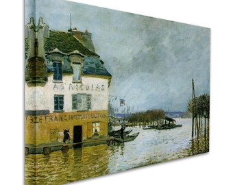 アルフレッド・シスレー - ポール・マルリーの洪水 1872年 美術館品質
