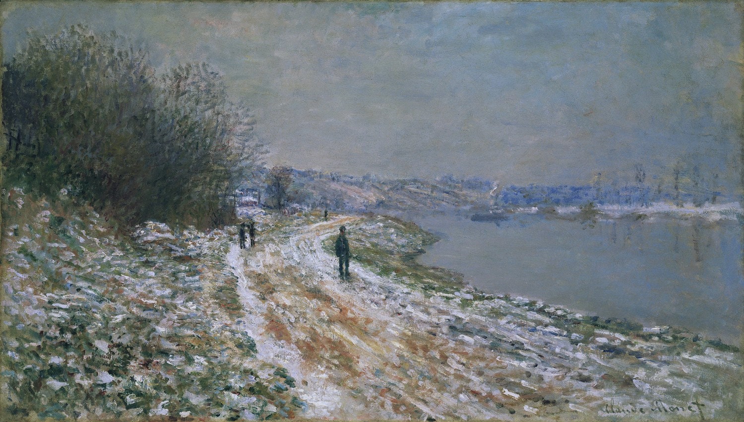 1875年 クロード・モネ - : クロード・モネ作「アルジャントゥイユの雪 