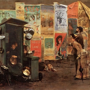Louis Robert Carrier-Belleuse - Raccommodage des pots (1882) Reproduction de peinture à l'huile laminée de qualité musée (D4060)