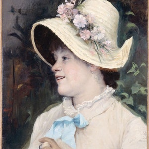 Marie Bashkirtseff - Paryż, Portret Irmy (1882) Malowana ręcznie, muzealnej jakości, reprodukcja obrazu olejnego na płótnie (D6050)