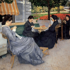 Gustave Caillebotte - Portraits in the Countryside 1876 Museum Quality Rolled Oil Painting Reproduction (D5060)