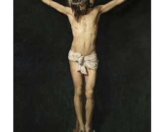 Diego Velázquez, Christ Crucified 1632, Museum Quality Rolled Oil Painting Reproduction (D6040)