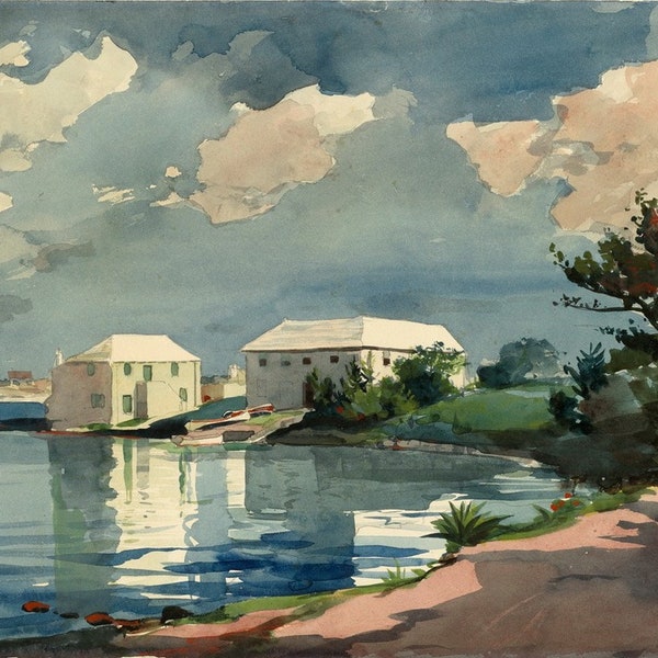 Winslow Homer - Salt Kettle, Bermudes (1899) Museum Quality Oil Painting Reproduction (D4060)