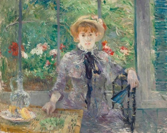 ベルト・モリゾ - 昼食後 1881年 美術館品質のロールド油絵複製画