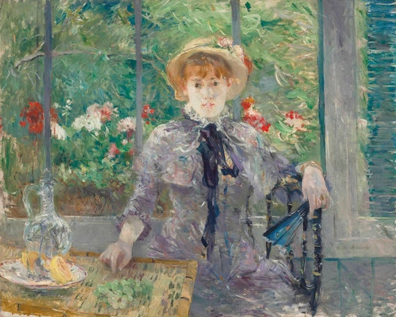 ベルト・モリゾ - 昼食後 1881年 美術館品質のロールド油絵複製画
