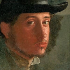 Edgar Degas - Self-Portrait (c1857-58) Museum Quality Rolled Oil Painting Reproduction (D6045)